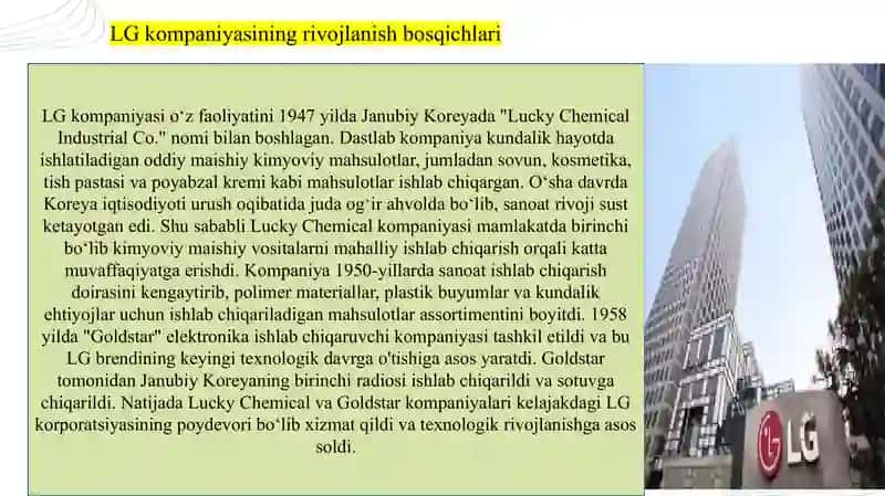 LG kompaniyasi  SLAYD 4