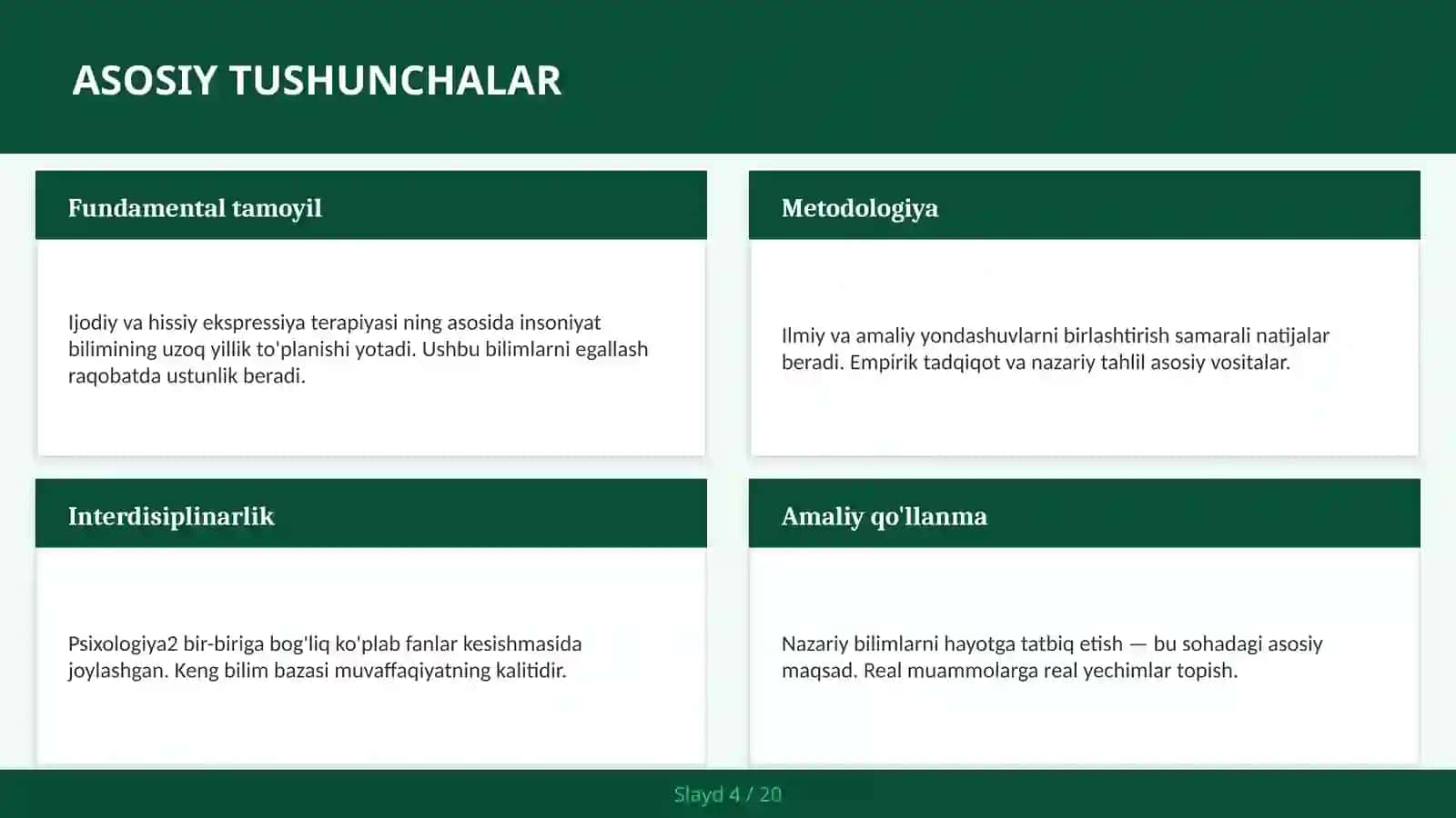 Ijodiy va hissiy ekspressiya terapiyasi 4