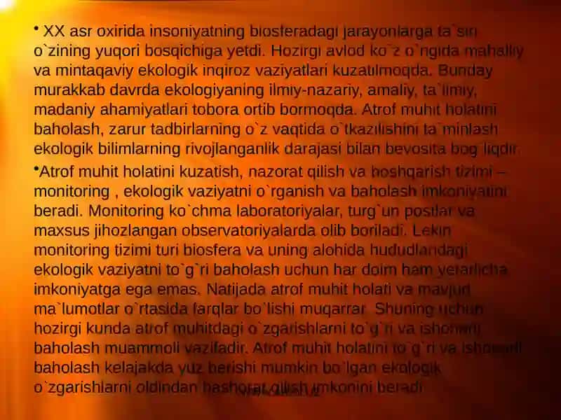TABIATNI MUHOFAZA QILISH VA UNDAN FOYDALANISHNING EKOLOGIK, IJTIMOIY IQTISODIY VA SIYOSIY JIHATLARI 4