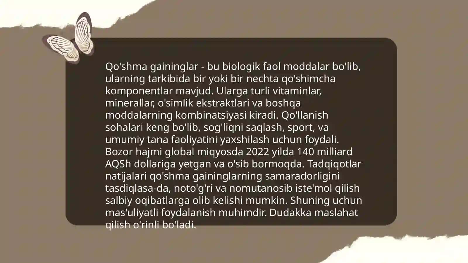 Qo'shma gaining tarifi va tasnifi 4
