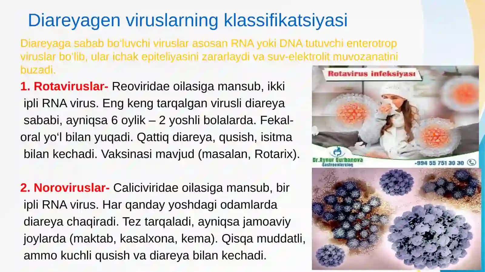 Diareyagen viruslar: klassifikasiyasi, patogenezi, laboratoriya tashhisi 4