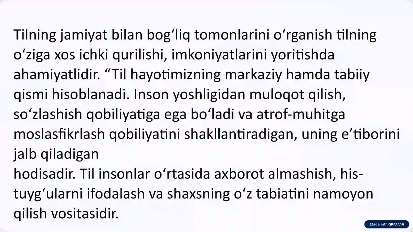 Til va jamiyat munosabatlarini venn diagrammasi yordamida tushuntirish. 4