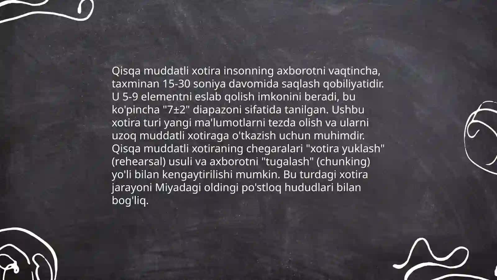 Xotirani mustahkamlash usullari 4