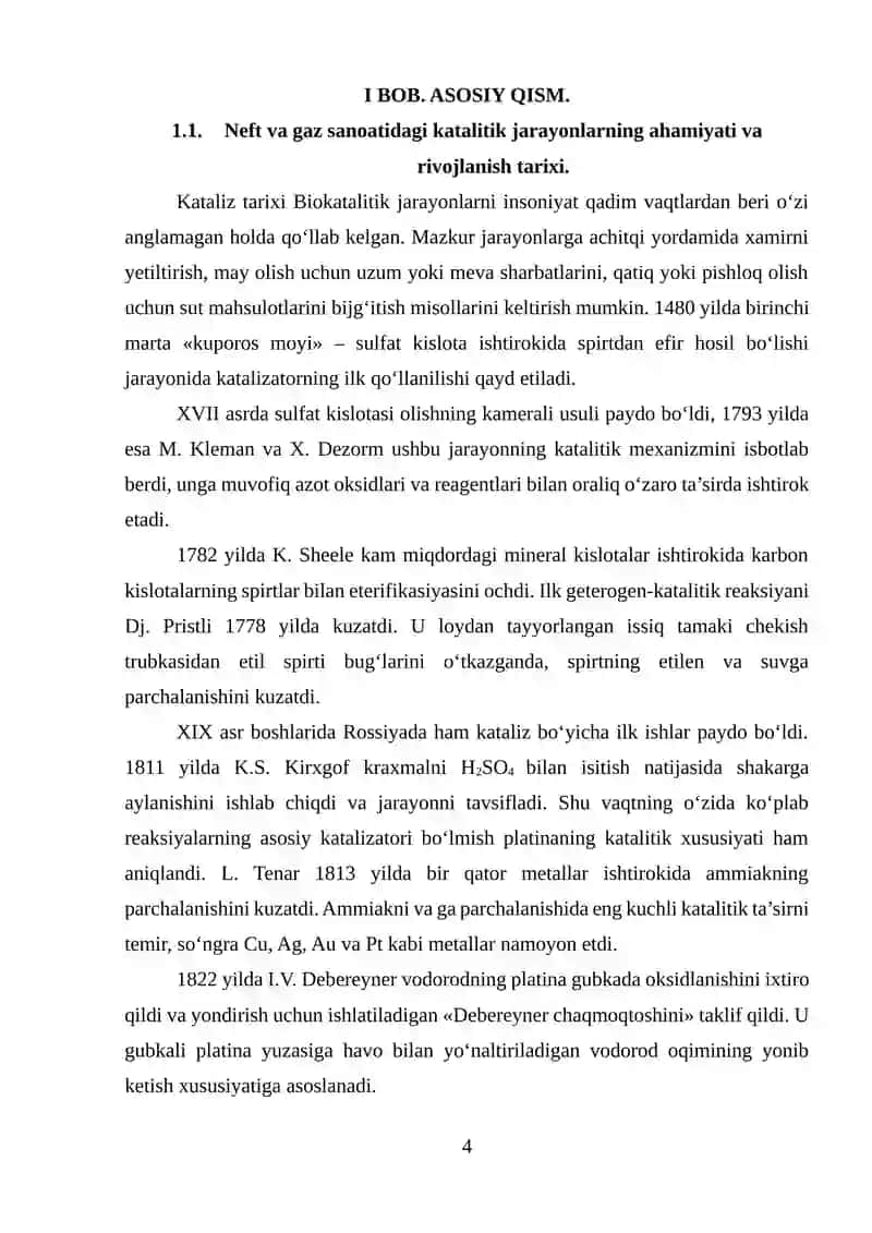 Neft va gaz sanoatida katalizatorlarning turlari va xomashyolar 4