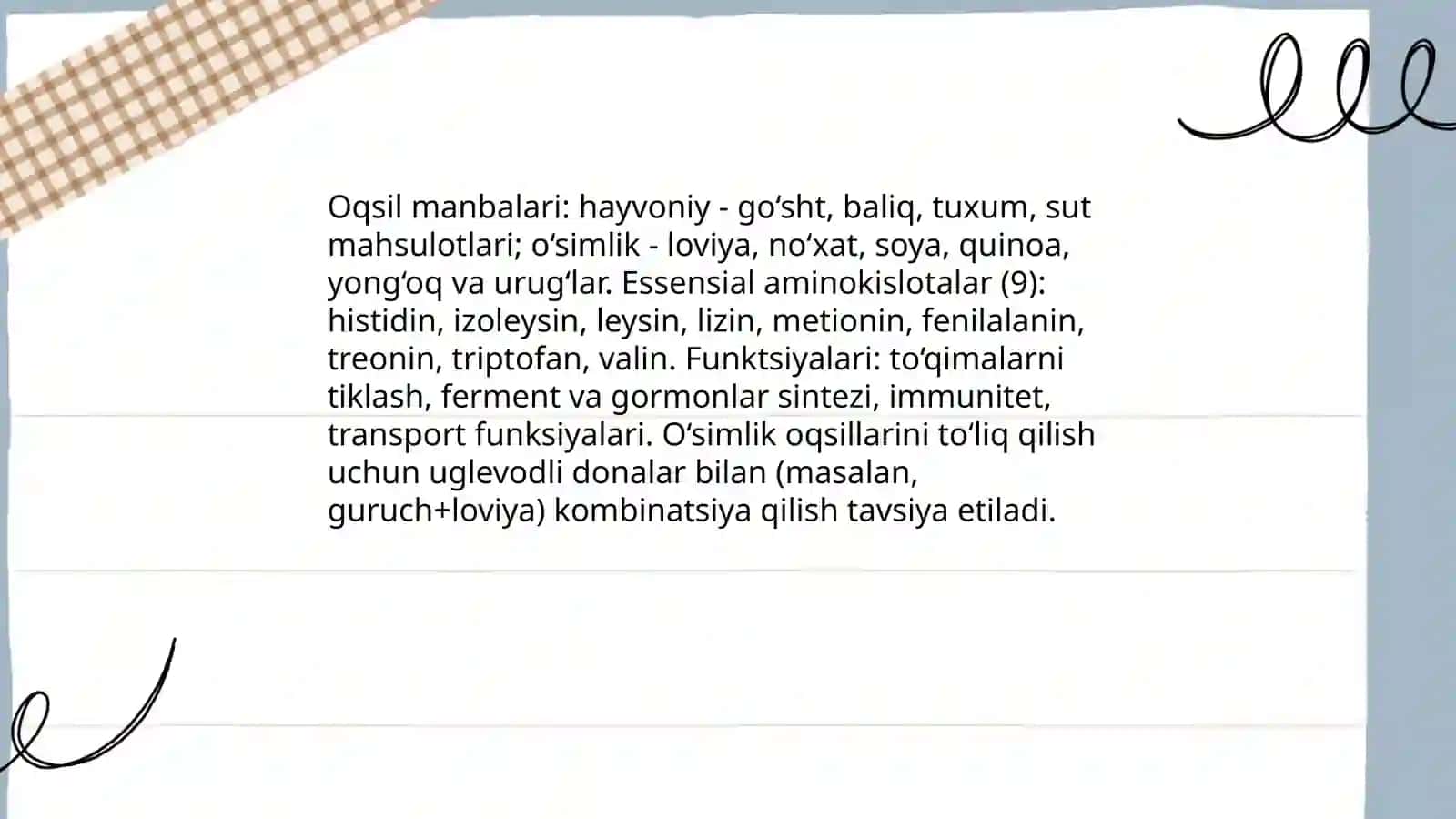 Oqsil, yog'lar, uglevodlar, vitaminlarning ahamiyati 4