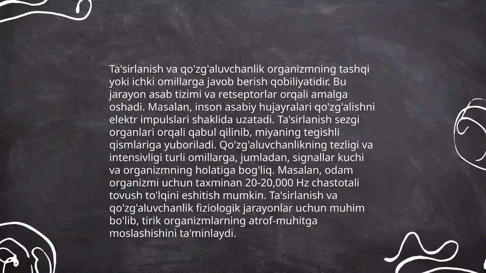Fiziologiyada ta‘sirlanish qonunlari 4