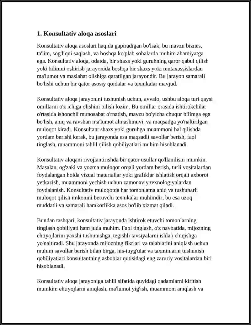 PSIXOLOGIK MASLAHATCHI TOMONIDAN KONSULTATIV ALOQANI QO‘LLASH MALAKALARI 4