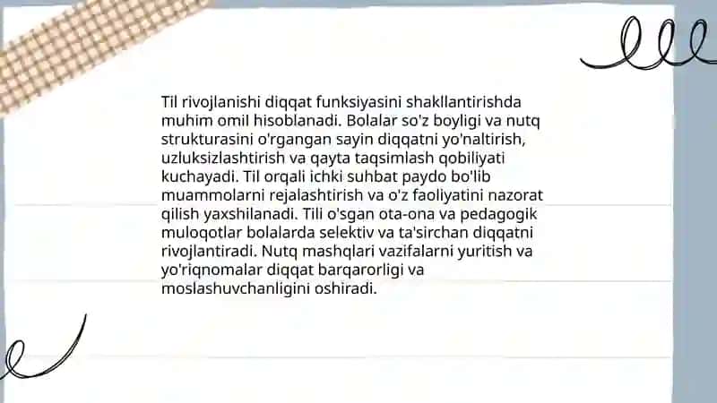 Tilning psixik jarayonlarni shakllanishidagi ahamiyati 4