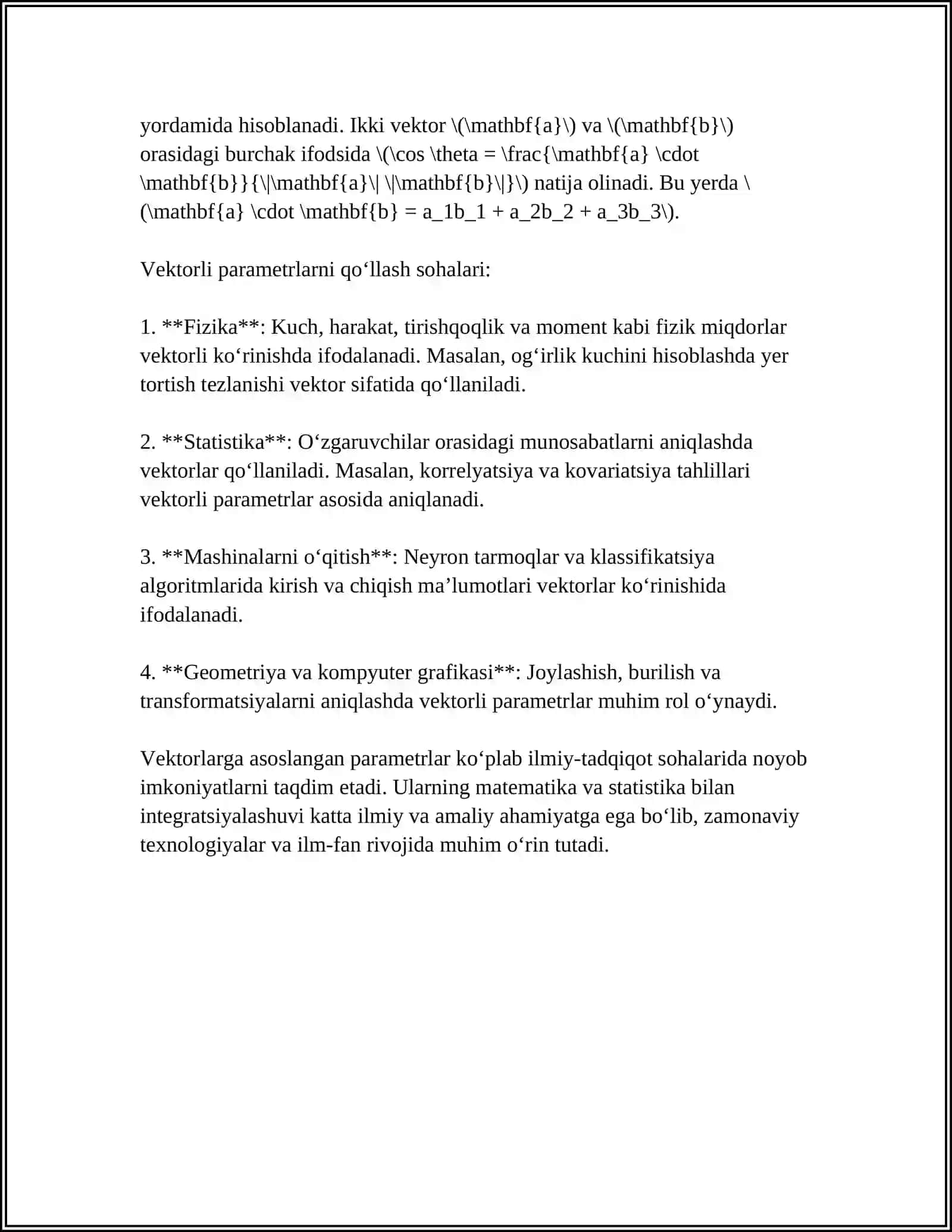 VEKTORLARNI FUNKSIYA PARAMETRLARI SIFATIDA QO‘LLANILISHI. C++ 4