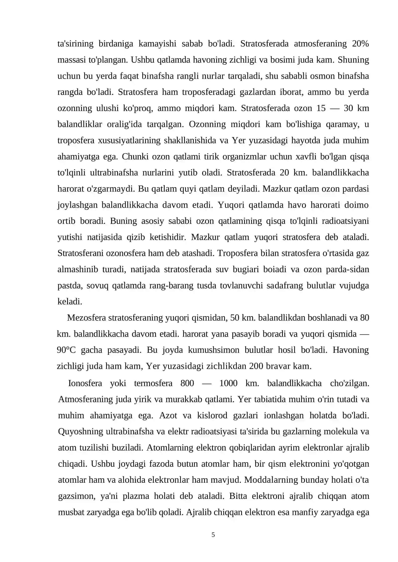 Atmosfera havosining tuzilishi ifloslanishi va oldini olish yo`llari 4