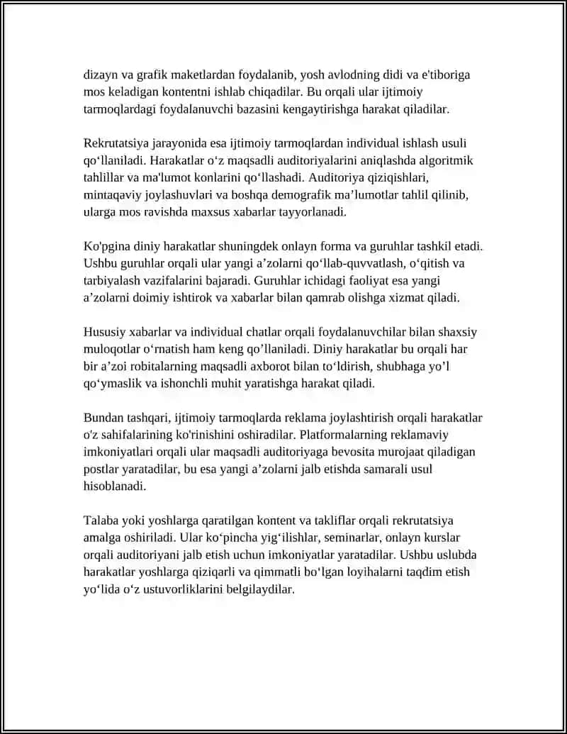 YANGI DINIY HARAKATLARNING ZAMONAVIY FAOLIYAT USLUBLARI 4