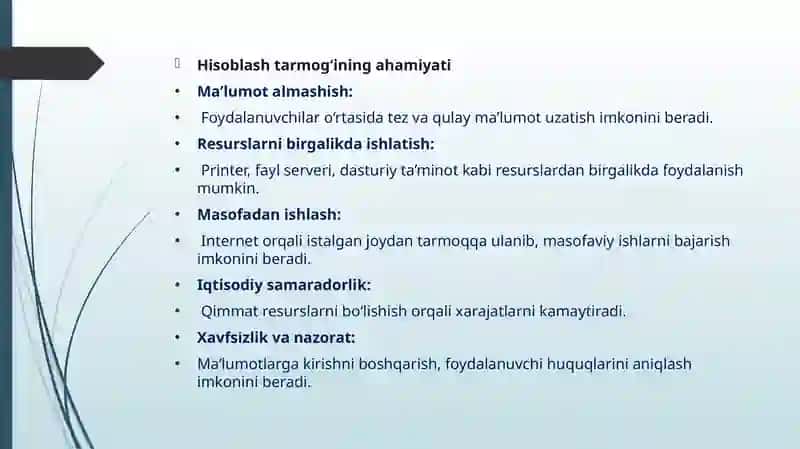 Hisoblashtarmoqlarining klassifikatsiyasi 4