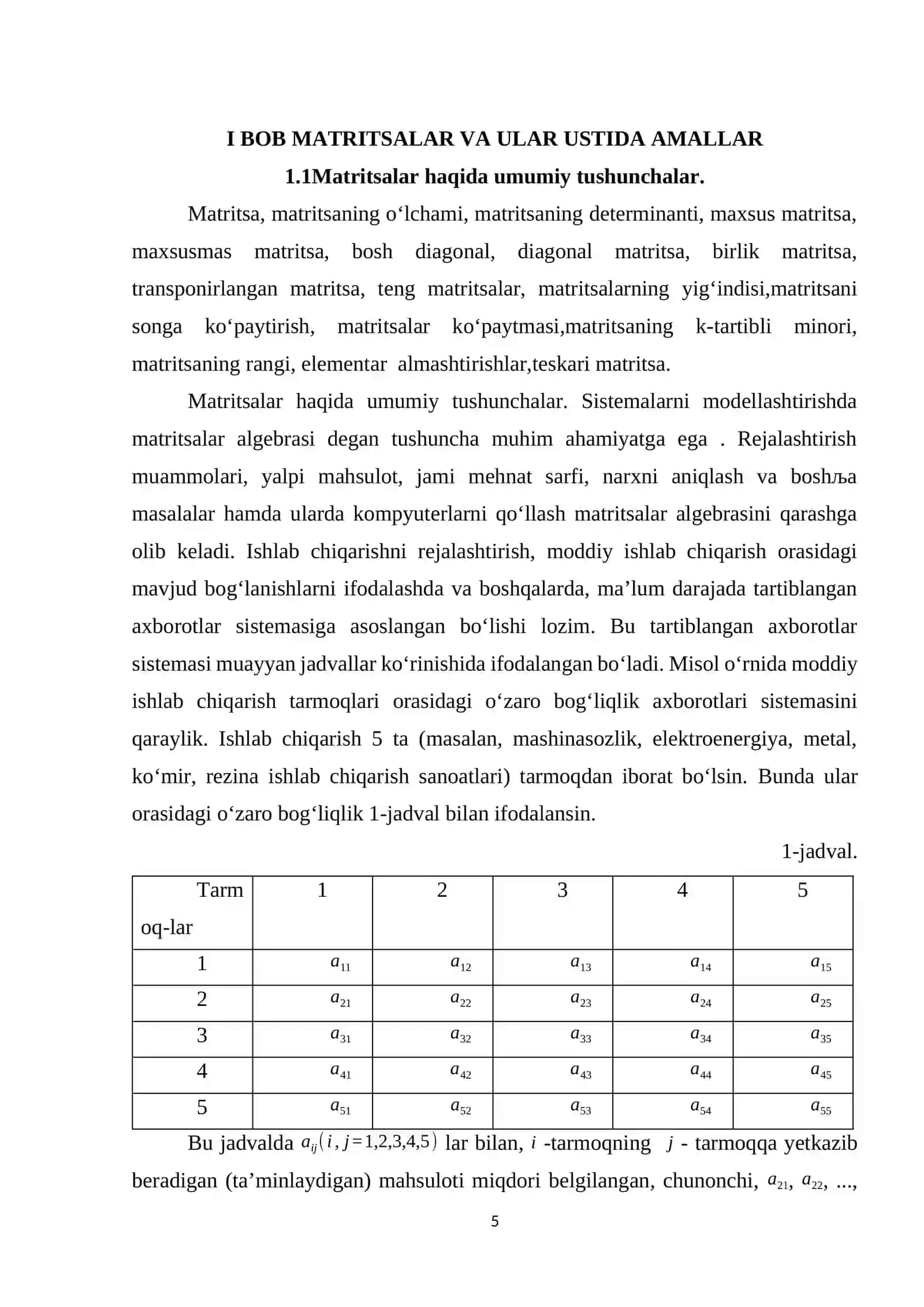 TESKARI MATRITSA 4
