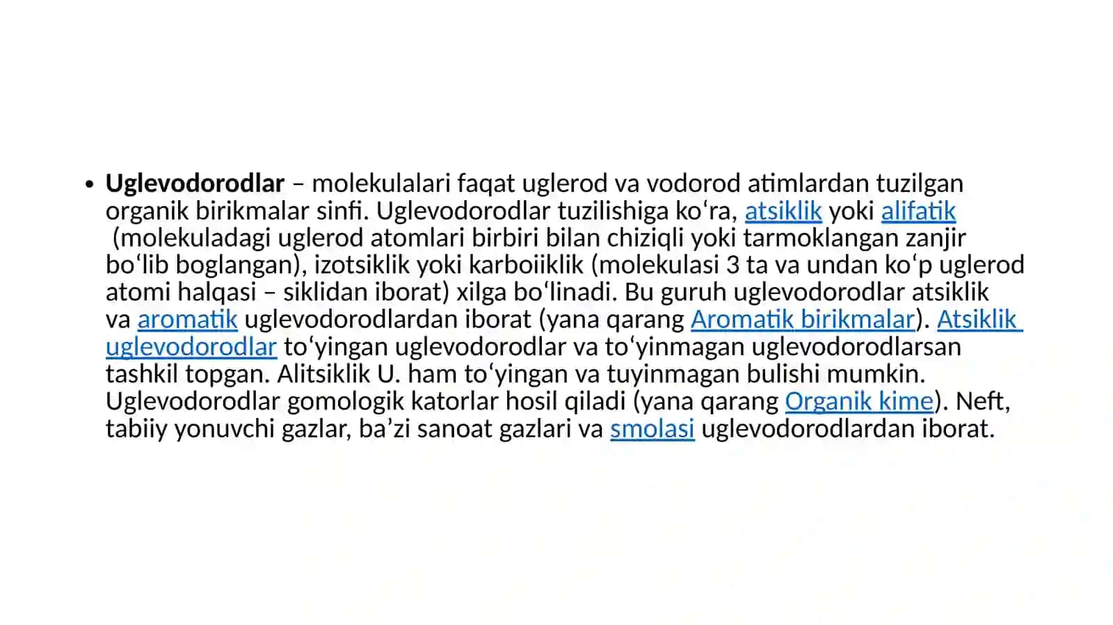 NEFT UGLEVODORODLARINING ASOSIY SINFLARI 4
