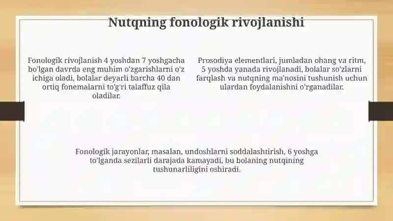 Katta maktabgacha yoshdagi bolalarda nutq rivojlanishi, xususiyatlari va buzilishlari 4