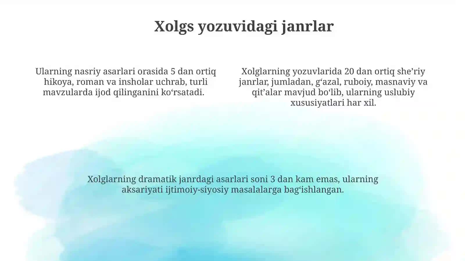 Cholg'ularning yozilish diapazoni 4