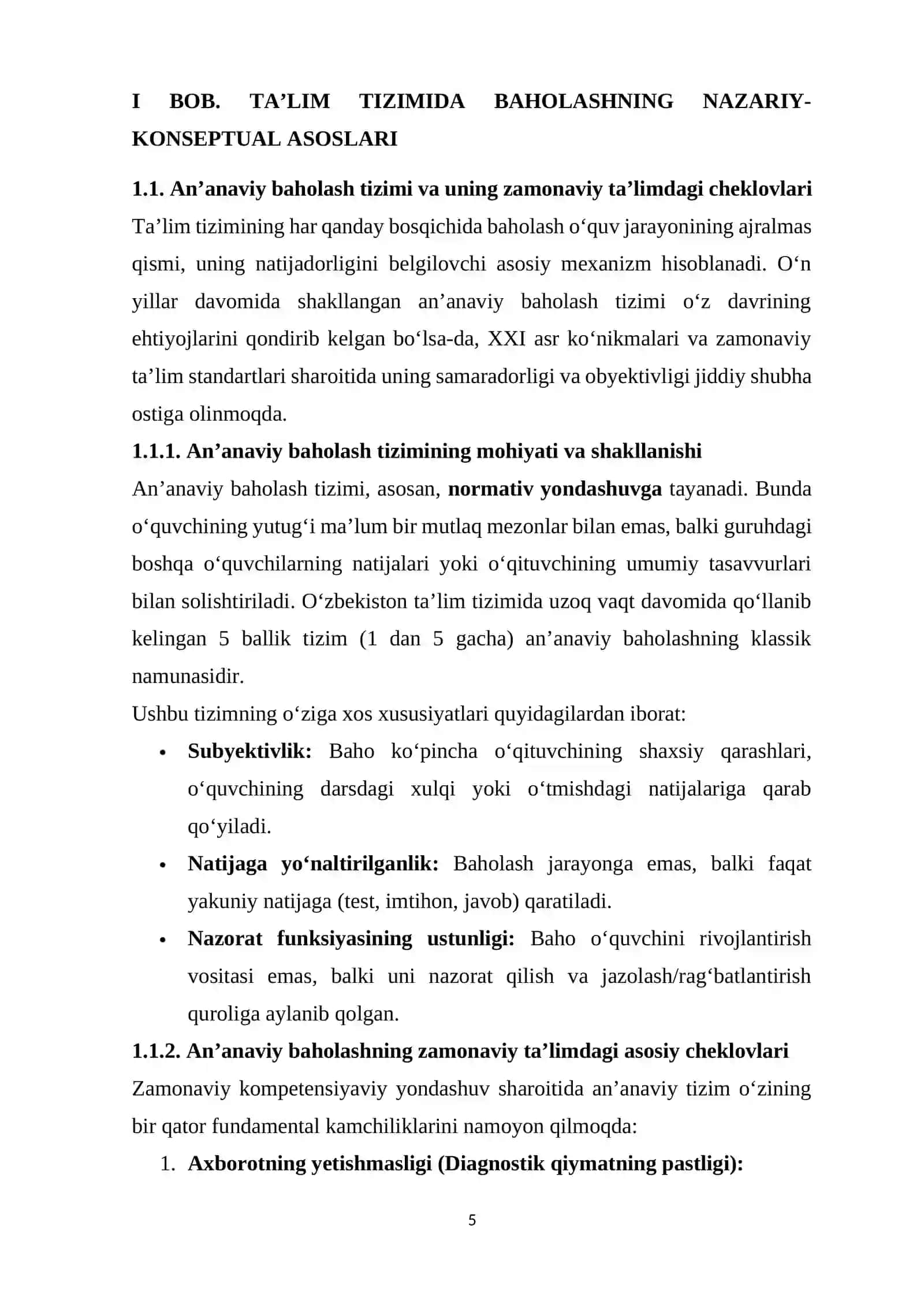 TABIIY FANLARDA KRITERIAL BAHOLASHNING TURLARI VA MEXANIZMLARI 4