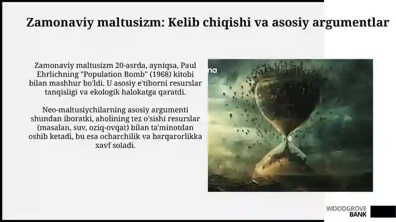 R.Maltusning axoli nufusi nazariyasi va zamonaviy maltus ta'limoti 4