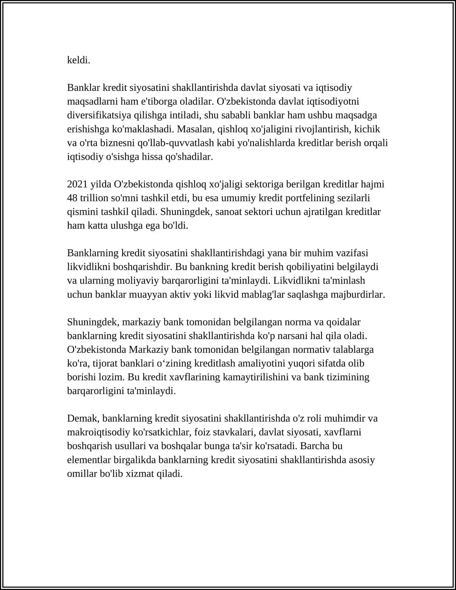 YAGONA PUL-KREDIT SIYOSATINI AMALGA OSHIRISHDA BANKLARNING O‘RNI 4