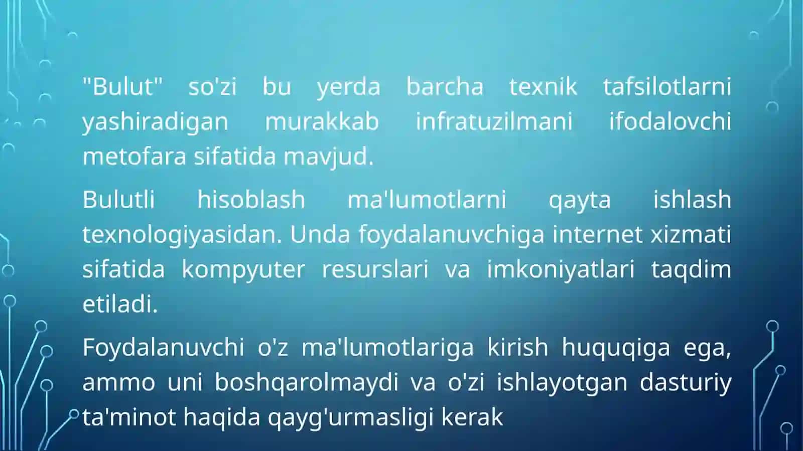 Bulut texnologiyalari va uning ta'limdagi ahamiyati 4