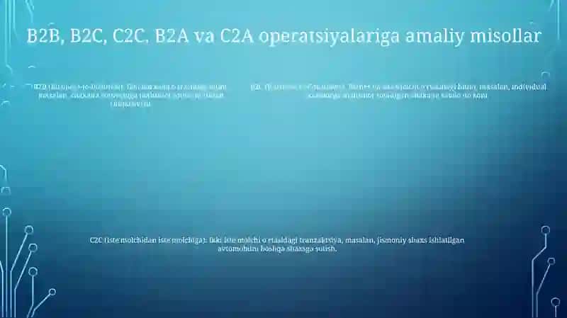B2B, B2C, C2C 4