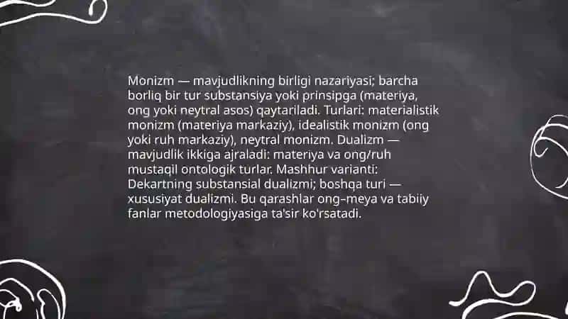 Falsafa va tabiy ilmiy ilmiy fanlarda borliqning mohiyatiga oid konsepsiyalar 4