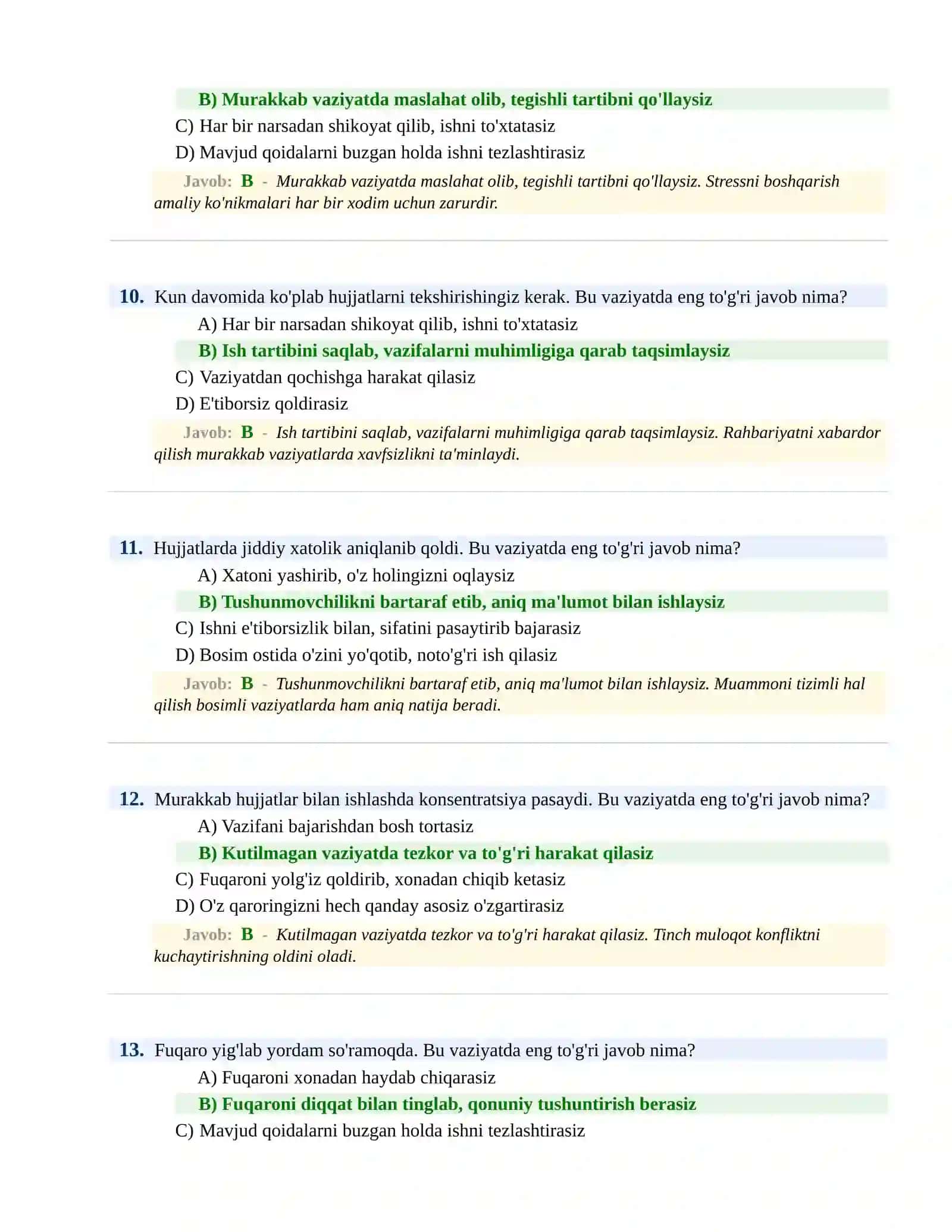 BOJXONA XIZMATIGA ISHGA KIRISH PSIXOLOGIK SINOV Testlari 4