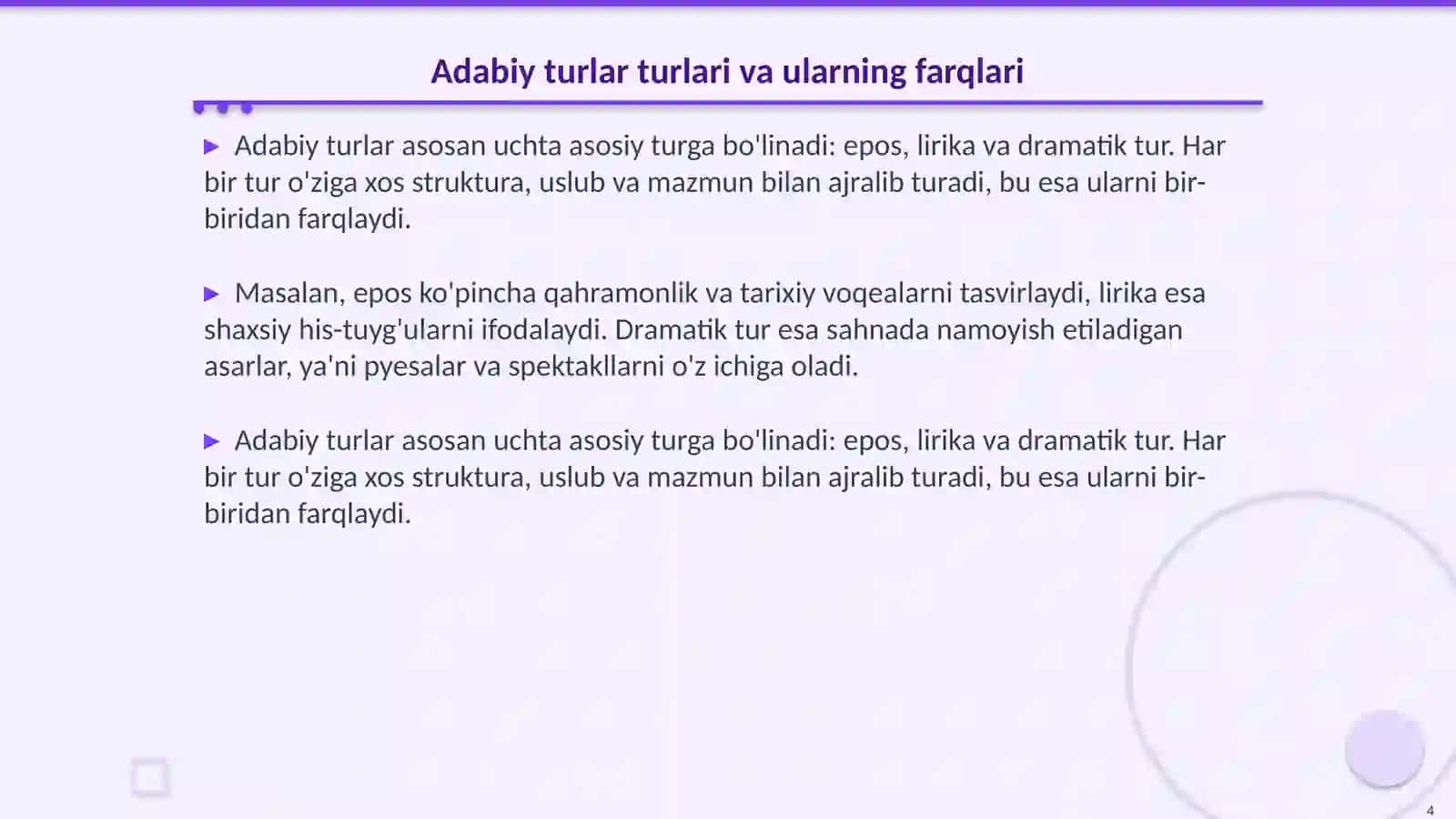 Adabiy turlar 4