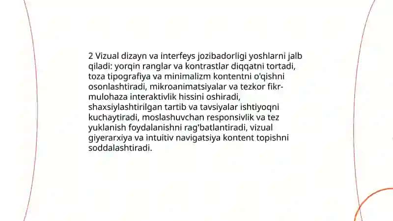 Algoritmlar va shaxsiy tavsiyalar orqali yoshlarni jalb etish 4