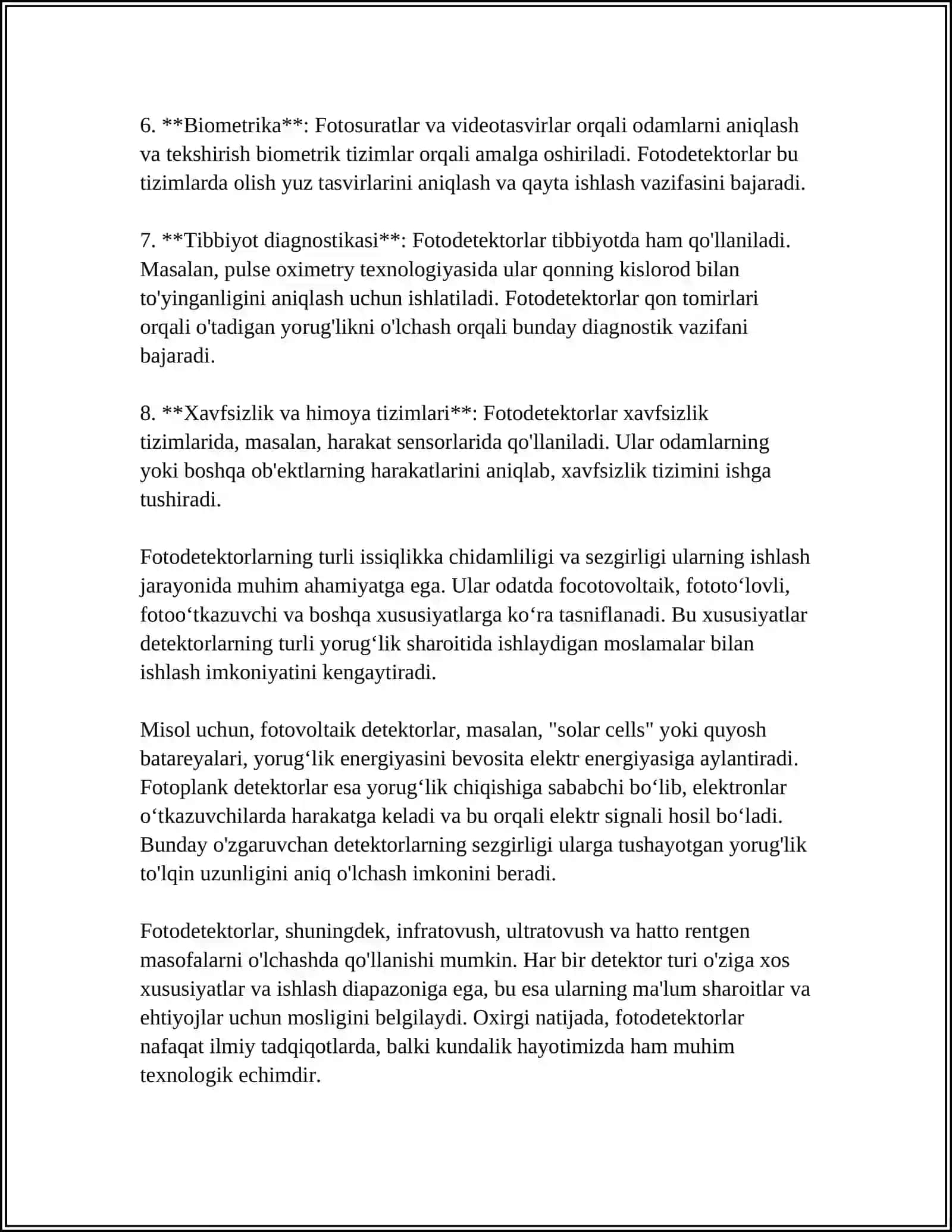 FOTODEDEKTORLAR VA ULARNING QO'LLANILISHI 4