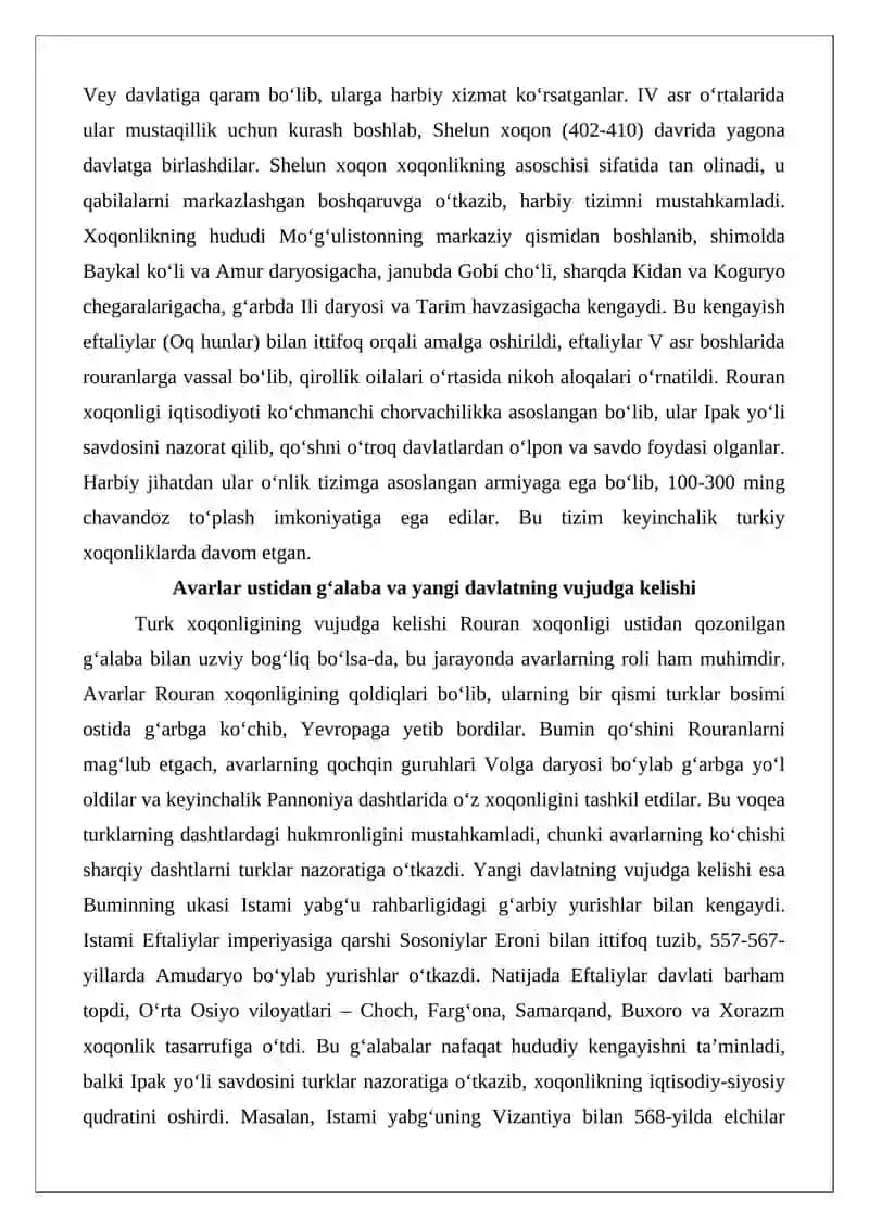 Turk xoqonligi va uning ma’muriy tuzilishi mavzusida referat 4