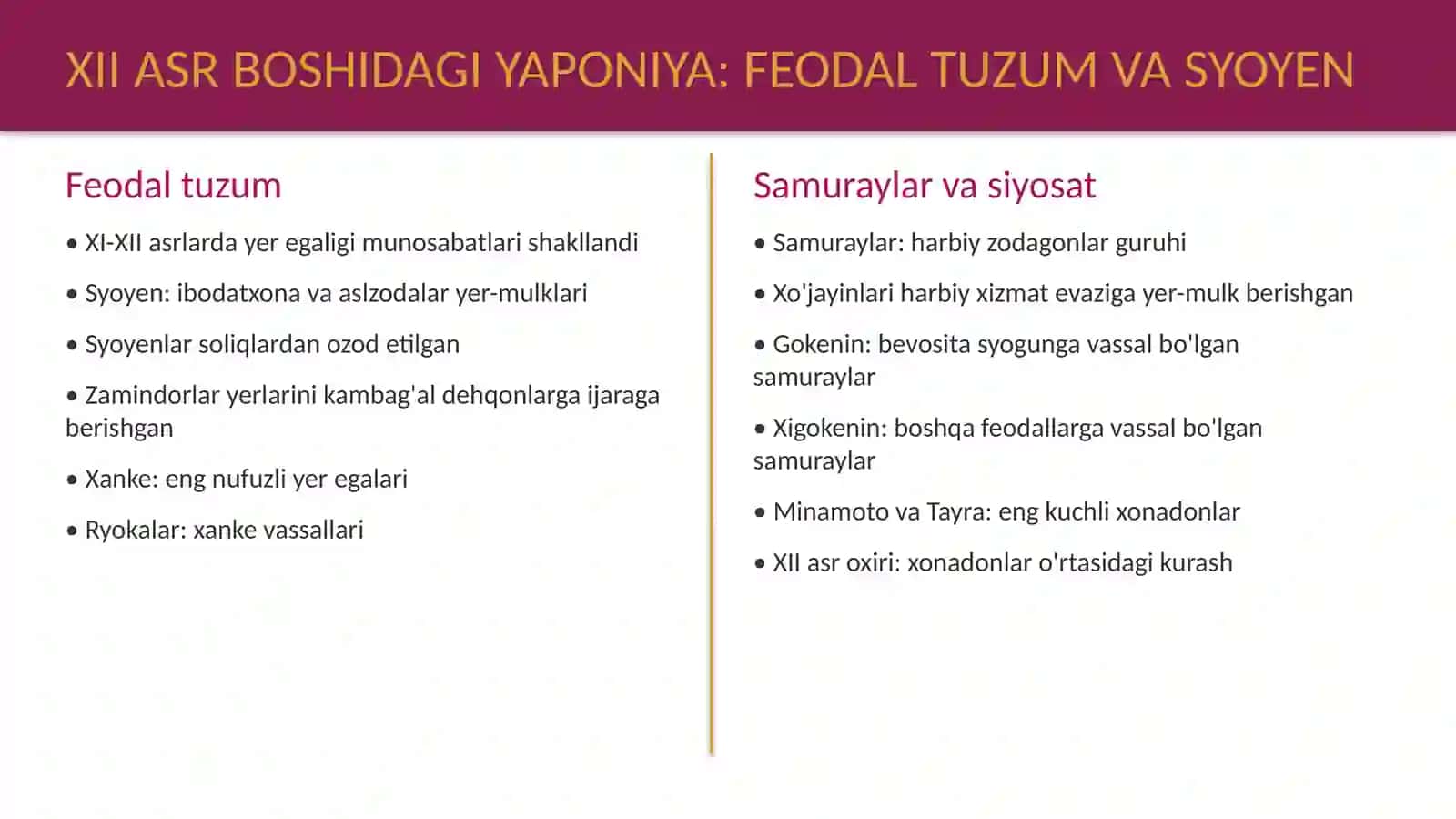 XII-XVII asrlarda Yaponiya 4