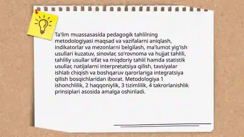 Pedagogik tahlil nazariy asoslari va tamoyillari 4