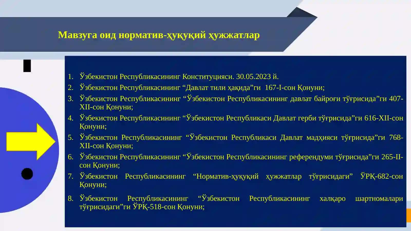 Ўзбекистон Республикаси Конститутциясининг асосий принциплари 4