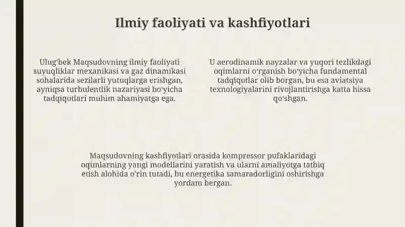 Ulugʻbek Maqsudovning hayoti va faoliyati 4