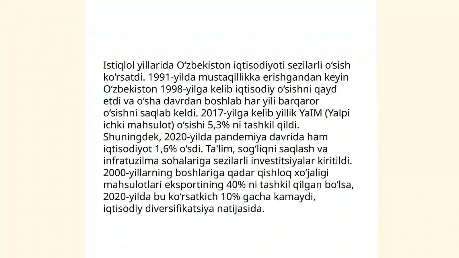 OʻZBЕKISTОNNING О‘ZIGА ХОS ISTIQLОL VА TАRАQQIYОT YО‘LI 4