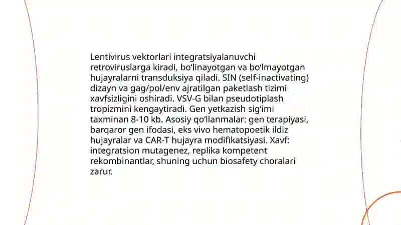 Viruslardan gen injeneriyasida foydalanish 4