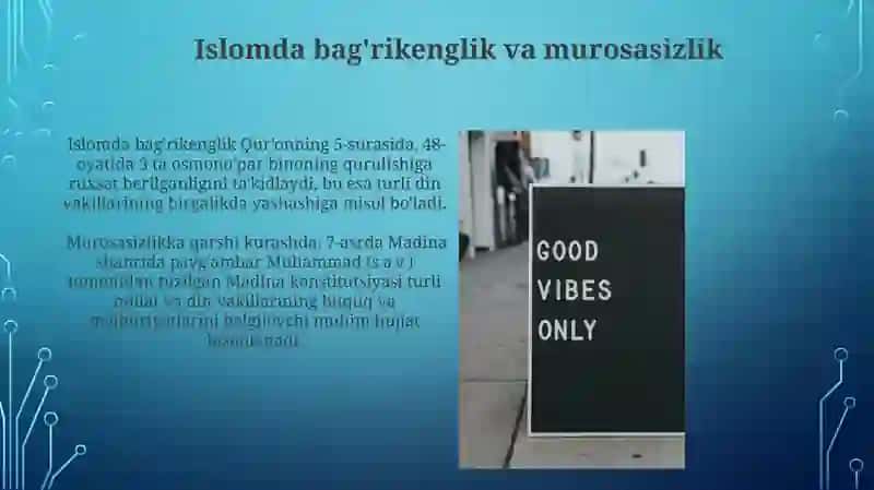 Islomda inson huquqlari himoyasi,ijtimoiy tenglik,adolat va tolerantlik 4