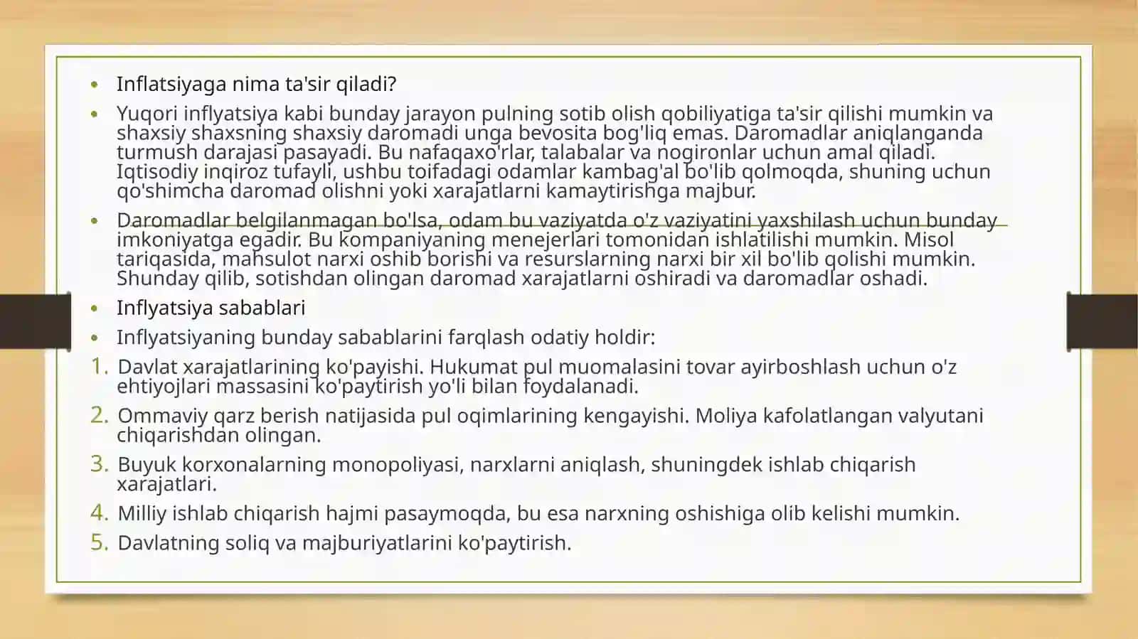 Inflatsiyaning dinamik modellari 4