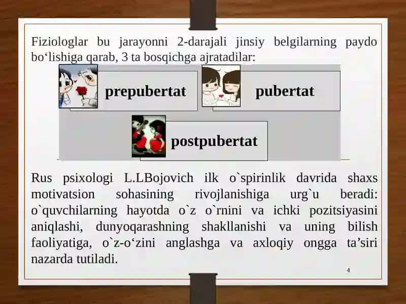 Ilko`spirinlik va o`spirinlik davridagi psixik rivojlanish xususiyatlari 4