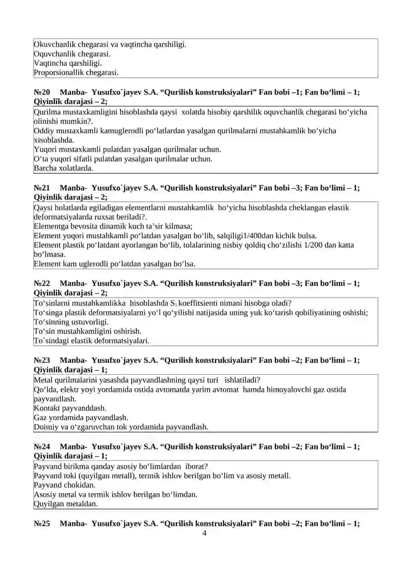 Qurilish konstruksiyalari 4