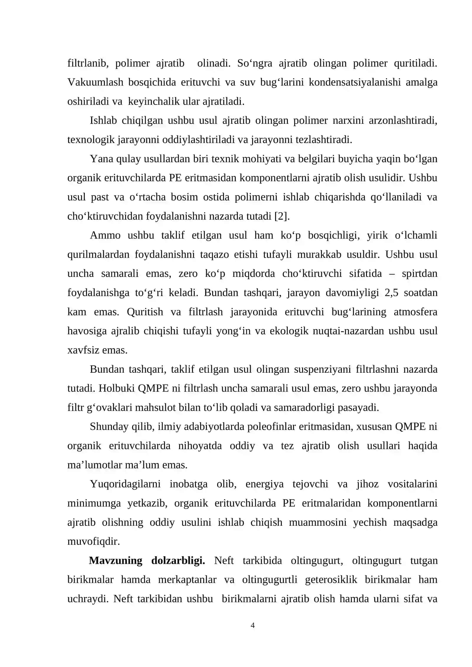 Neft tarkibida uchraydigan oltingugurtli birikmalar miqdorini aniqlashning zamonaviy usullari 4