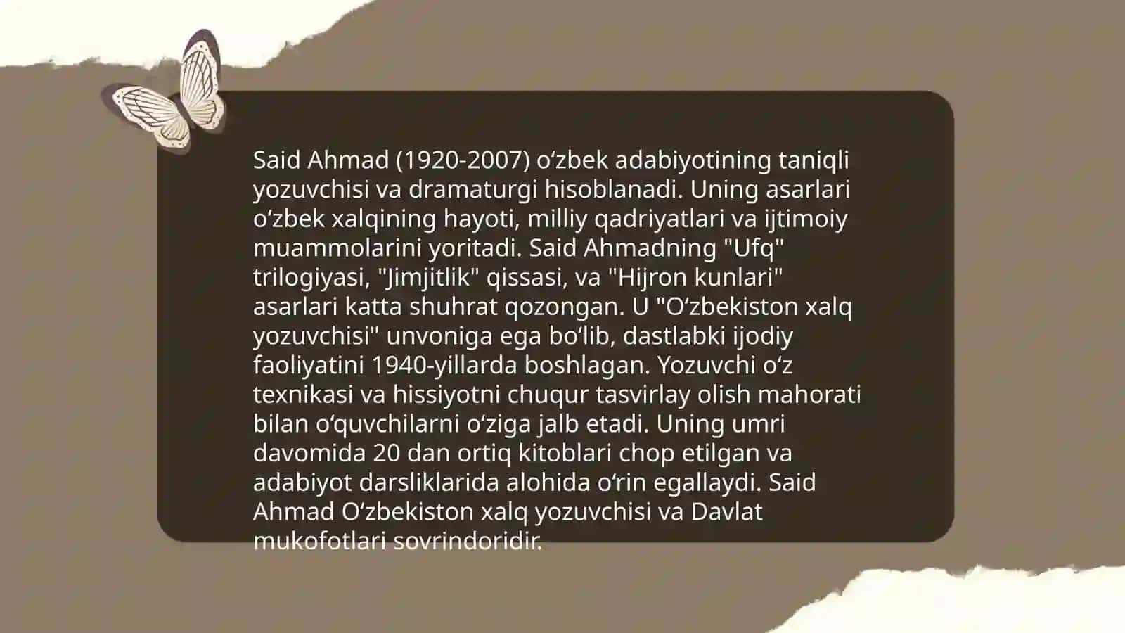 Said Ahmad hayoti va ijodi 4