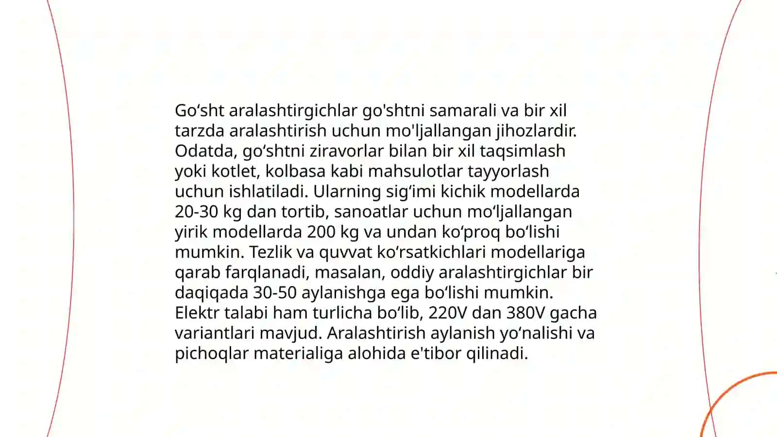 Goʻsht va goʻsht mahsulotlariga mexanik ishlov berish jihozlari 4