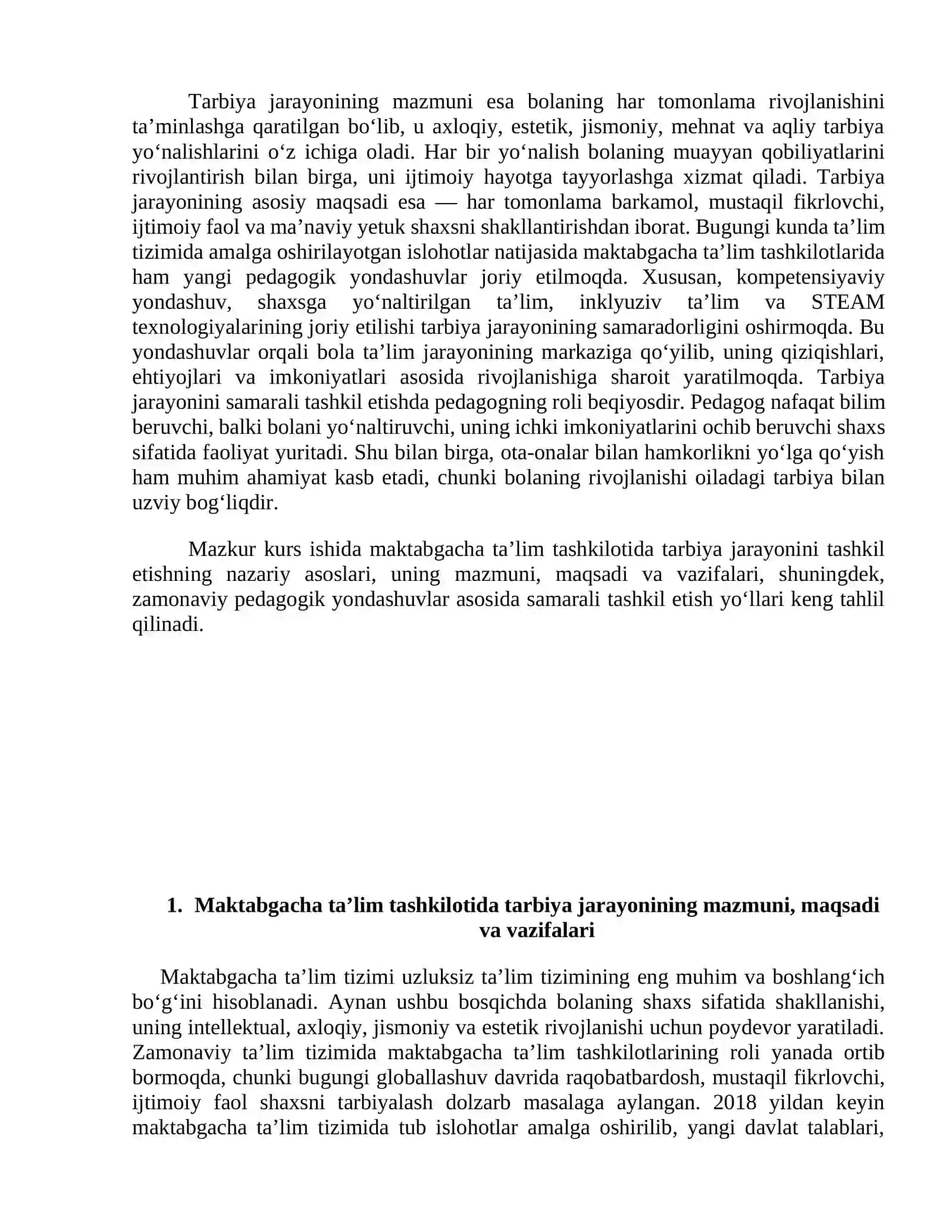 Maktabgacha taʼlim tashkilotida tarbiya jarayonini tashkil etish 4