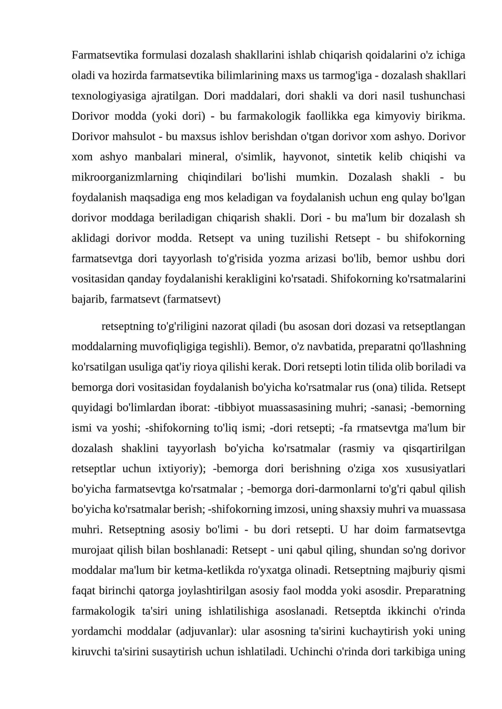 Retsept va uning tuzilishi yozilish qoidalari 4