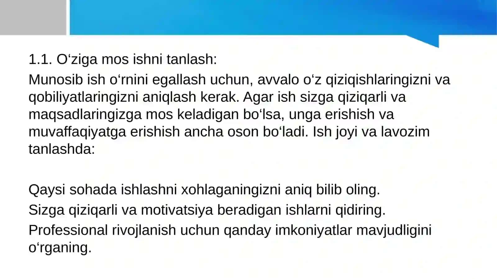 Munosib ish o’rnini egallash 4