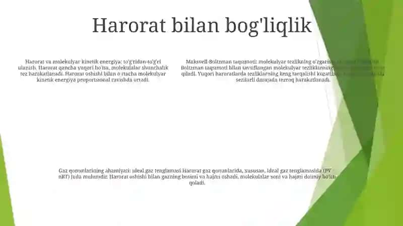 Gazlar Molekular Kinetik Energiyasining Asoslari 4