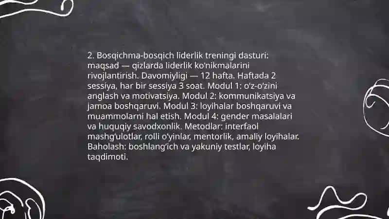 "Qizlar ovozi" klubi koordinatorlarini saralash bosqichi 4