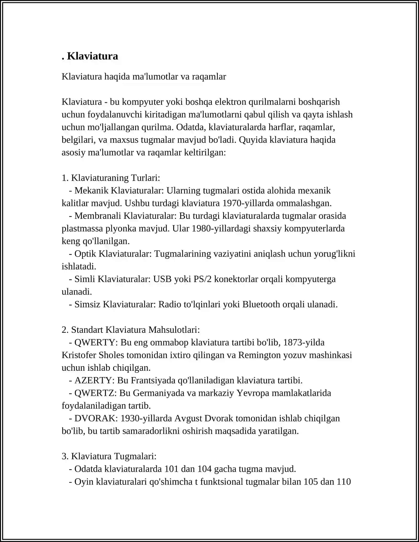 KOMPYUTERNI TASHKIL ETISHDA KIRITISH CHIQARISH QURILMALARI 4